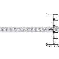 Silvertone Finish Victorian Cubic Zirconia Tennis 7 Inch Bracelet