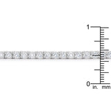 Silvertone Finish Victorian Cubic Zirconia Tennis 7 Inch Bracelet