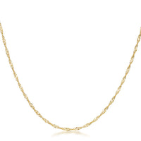 16 Inch Gold Twisted Fashion Chain