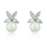 Butterfly Pearl Stud Earrings