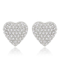 Special Pave Heart Earrings