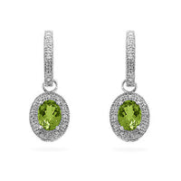 Peridot Dangles in White Gold