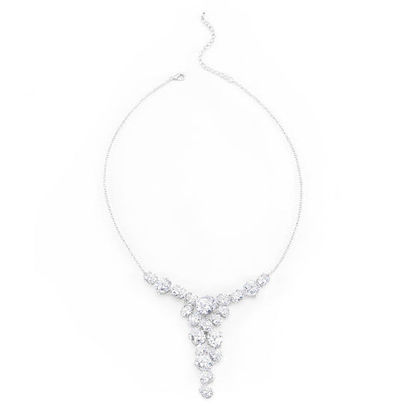 Bejeweled Cubic Zirconia Bib Necklace