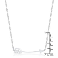 Arianna Rhodium Stainless Steel Arrow Necklace