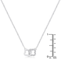 .21 Ct Rhodium Necklace with Floral Links