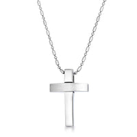 Contemporary Stainless Steel Cross Necklace