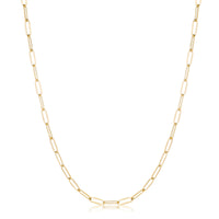 16 Gold Plated Linked Petite Paperclip Chain Necklace