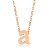 Rose Gold Finish Initial A Pendant
