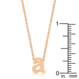 Rose Gold Finish Initial A Pendant