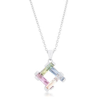 Myra Necklace 10ct Multicolor Rhodium Necklace