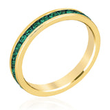 Stylish Stackables Eternity Green Crystal Ring