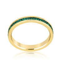 Stylish Stackables Eternity Green Crystal Ring
