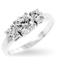 Classic Clear Triplet Bridal Band