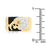 Cubic Zirconia Eagle Mens Ring