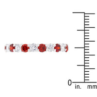 Mini Jessica Band with Garnet Cubic Zirconia