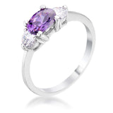 Oval Sonnet Cubic Zirconia Ring