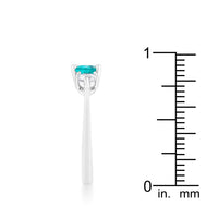 Mariah 1.2ct CZ Rhodium Aqua Simple Classic Ring