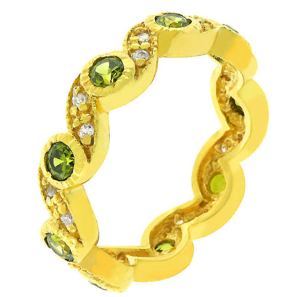 Olive Leaves Eternity Ring