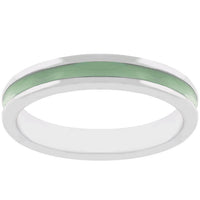 Light Green Enamel Eternity Ring