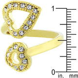 Dual Pave Hearts Ring