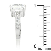 Classic Princess Cut Raised Pave Engagement Ring