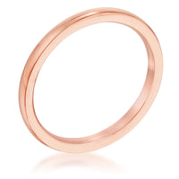 2 mm IPG Rose Goldtone Stainless Steel Wedding Band