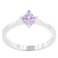 Classic Petite Lavender Purple Solitaire Ring