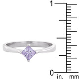 Classic Petite Lavender Purple Solitaire Ring