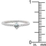Twisted Petite Blue Topaz Solitaire Ring