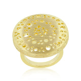 Textured Golden Saucer Ring
