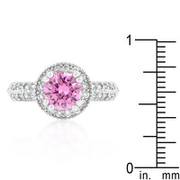 Pink Halo Engagement Ring