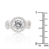 Round Cut Trio Cubic Zirconia Ring