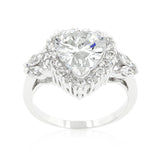 Heart Halo Engagement Ring