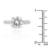 Micro-pave Cubic Zirconia Engagement Ring