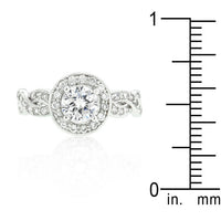 Round Cut Halo Engagement Ring