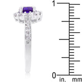 Lavender Halo Engagement Ring