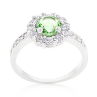 Bella Birthstone Engagement Ring in Green
