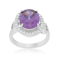 Amethyst Halo Cocktail Ring