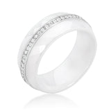 Ceramic Band Ring - White