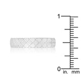 Textured Stainless Steel Band Ring