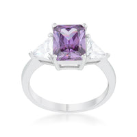 Classic Amethyst Sterling Silver Engagement Ring