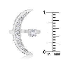 Luna .75ct CZ White Gold Rhodium Delicate Ring