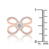 Joyce 0.4ct CZ Rose Gold Delicate Floral Wrap Ring
