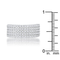 Gwen 1ct CZ Rhodium Wide Ring