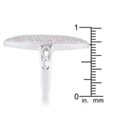 Bella 2.3ct CZ Rhodium Contemporary Cocktail Ring