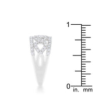 Rina 0.5ct CZ Rhodium Contemporary Band Ring