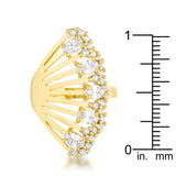 Natalie 2.15ct CZ 14k Gold Contemporary Cocktail Ring