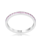 Teresa 0.5ct Pink CZ Stainless Steel Eternity Band