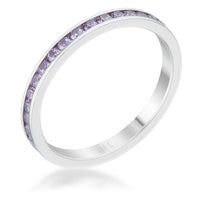 Teresa 0.5ct Lavender CZ Stainless Steel Eternity Band