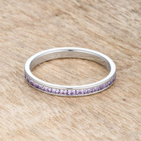 Teresa 0.5ct Lavender CZ Stainless Steel Eternity Band